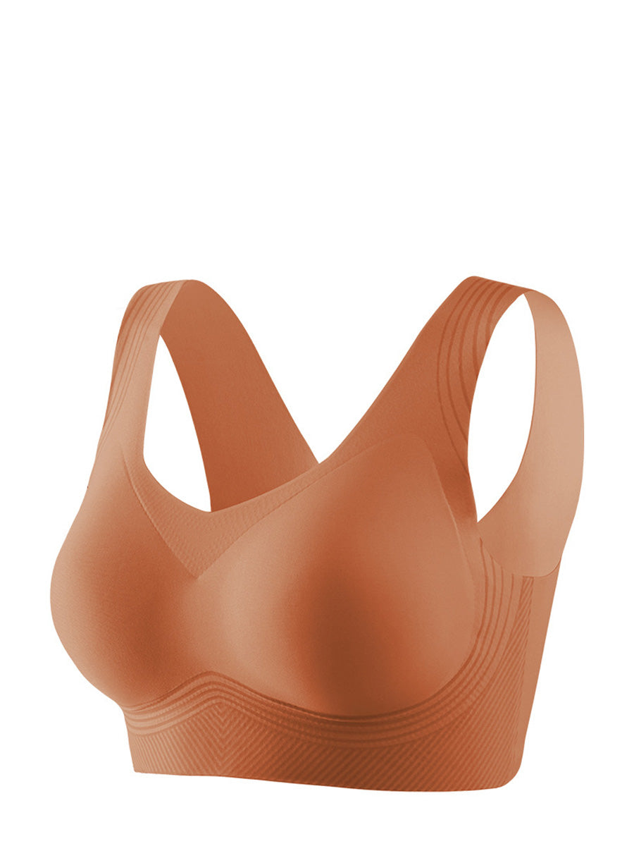 Women Casual Seamless Latex Fixed Cup Bra