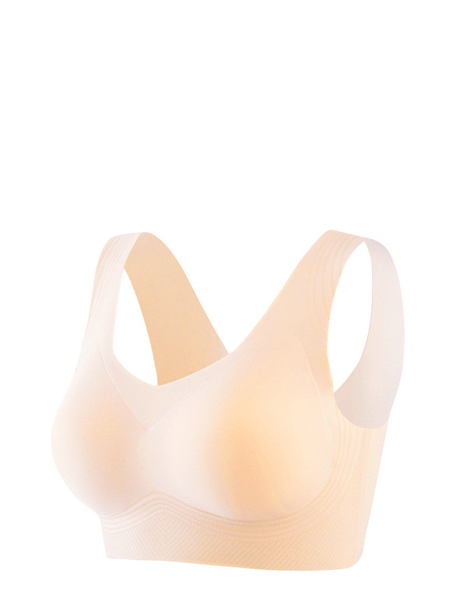 Women Casual Seamless Latex Fixed Cup Bra